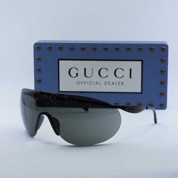 FINAL PRICE NEW GUCCI GG1656S 001 BLACK GREY SUNGLASSES - Picture 1 of 11